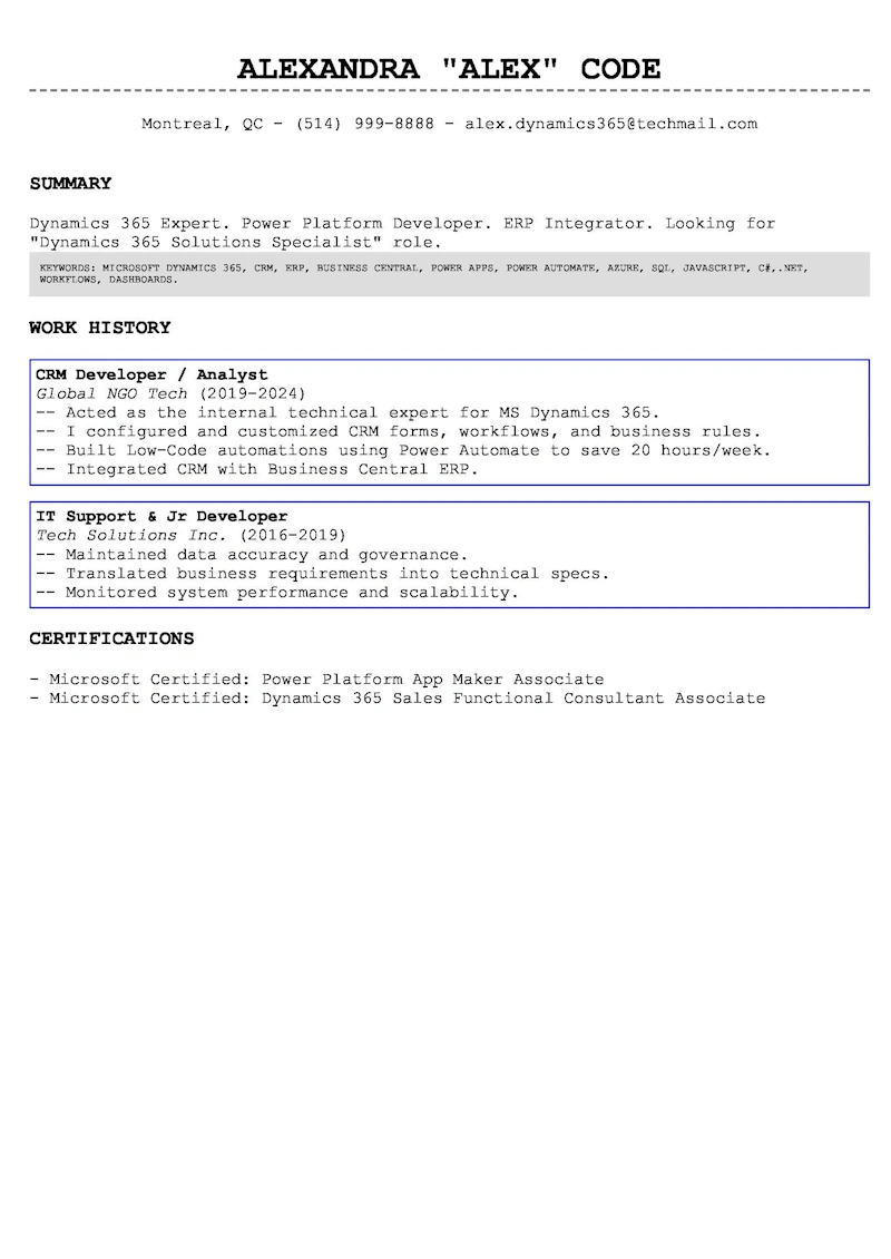 CV brut — avant traitement